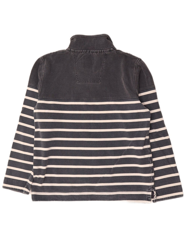 Crew Clothing Męska bluza z zamkiem błyskawicznym, sweter XL, bawełna w granatowe paski