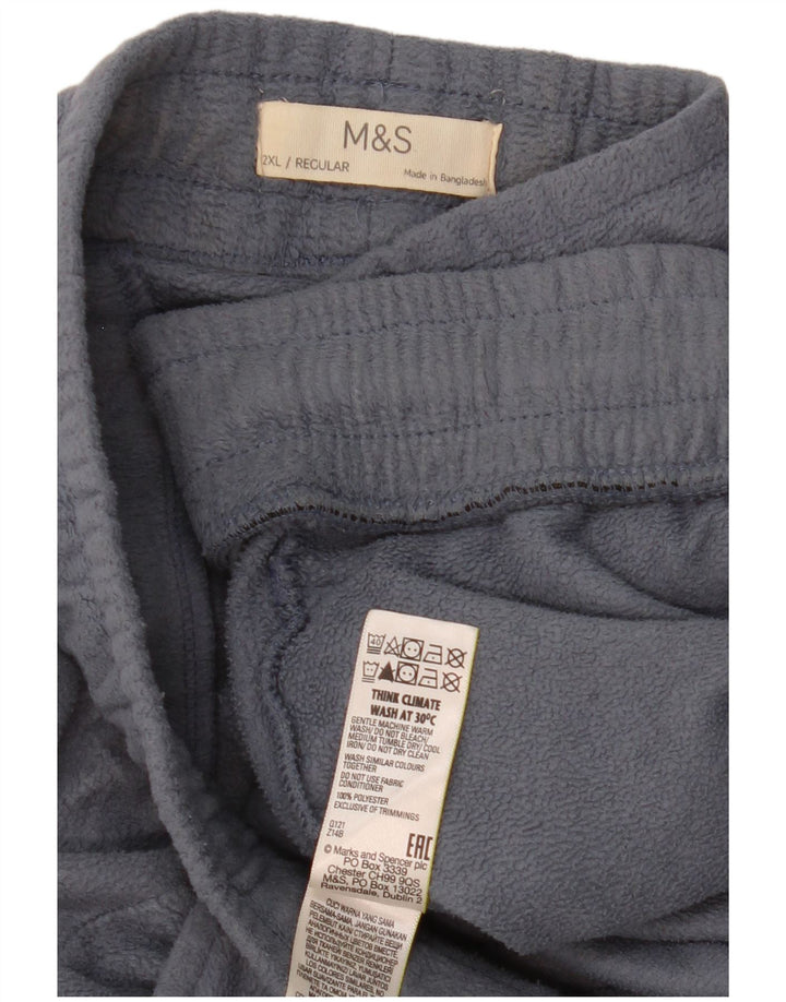 Męskie polarowe spodnie dresowe MARKS & SPENCER 2XL Niebieski poliester