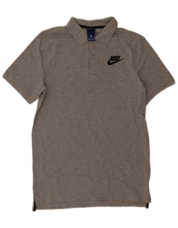 Męska koszulka polo Nike, mała, szara, bawełniana w plamki