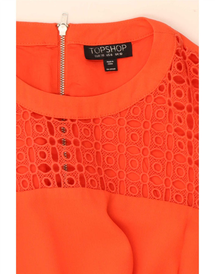 Damski kombinezon z krótkim rękawem Topshop UK 10, mały, czerwony