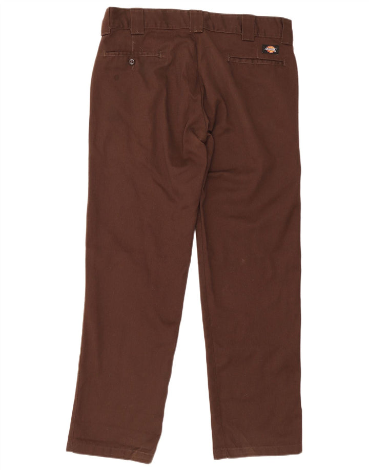 Męskie proste spodnie chino Dickies W34 L32 Brązowy poliester