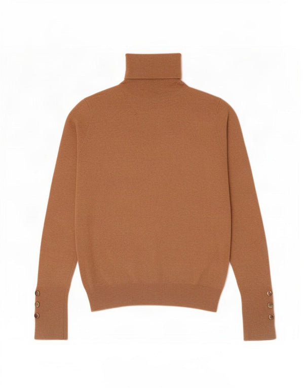 Damski sweter z golfem Zara UK 10 Small Beżowa Wiskoza