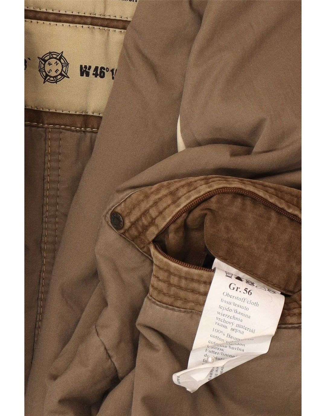 Męska kurtka wojskowa Camel Active IT 56 3XL brązowa bawełniana