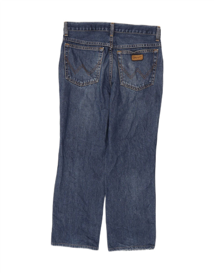 WRANGLER Mens Texas Straight Jeans W32 L26 Blue Cotton