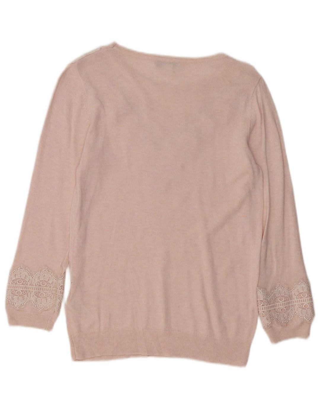 Damski sweter oversize MONSOON z dekoltem w łódkę UK 8 Small Pink Paisley