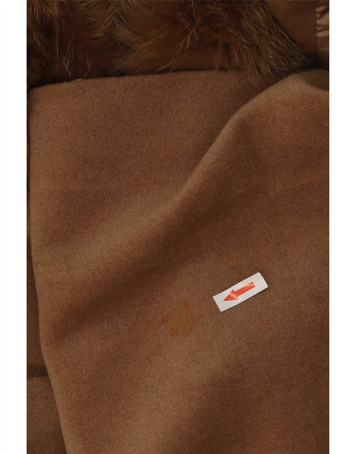 Damski płaszcz oversize Cinzia Rocca UK 18 XL, brązowa wełna