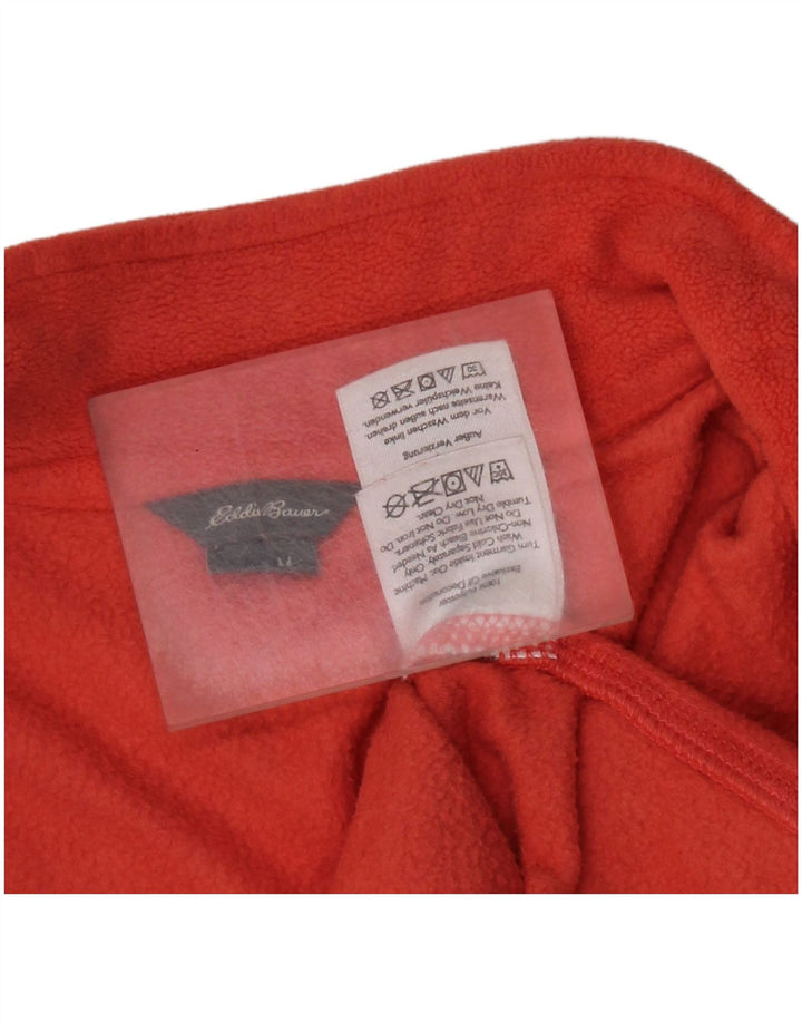 Damski sweter polarowy EDDIE BAUER z zamkiem błyskawicznym UK 12, średni pomarańczowy poliester