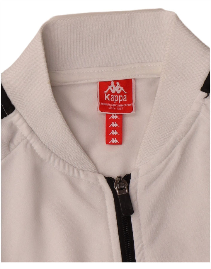 Kurtka dresowa dziewczęca KAPPA z grafiką, 11-12 lat, mała, biała