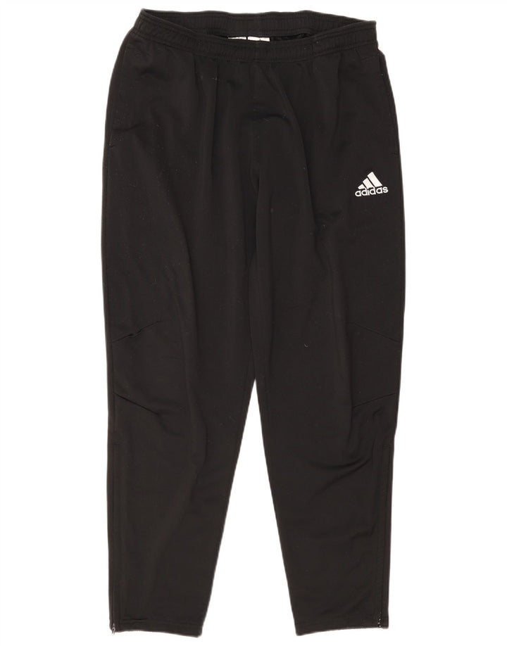 Męskie spodnie dresowe Adidas, duże, czarne, poliestrowe