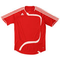 Adidas Męski T-shirt Top Duży Czerwony Poliester z blokami kolorów