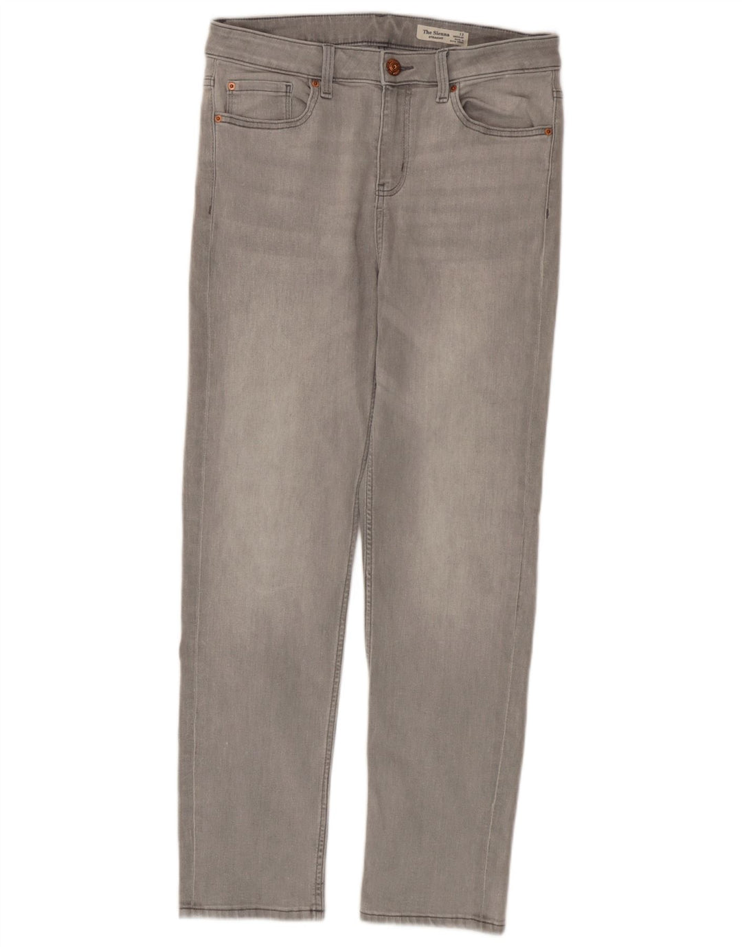 Marks & Spencer Damskie The Sienna Straight Jeans UK 12 Medium W30 L29 Szare
