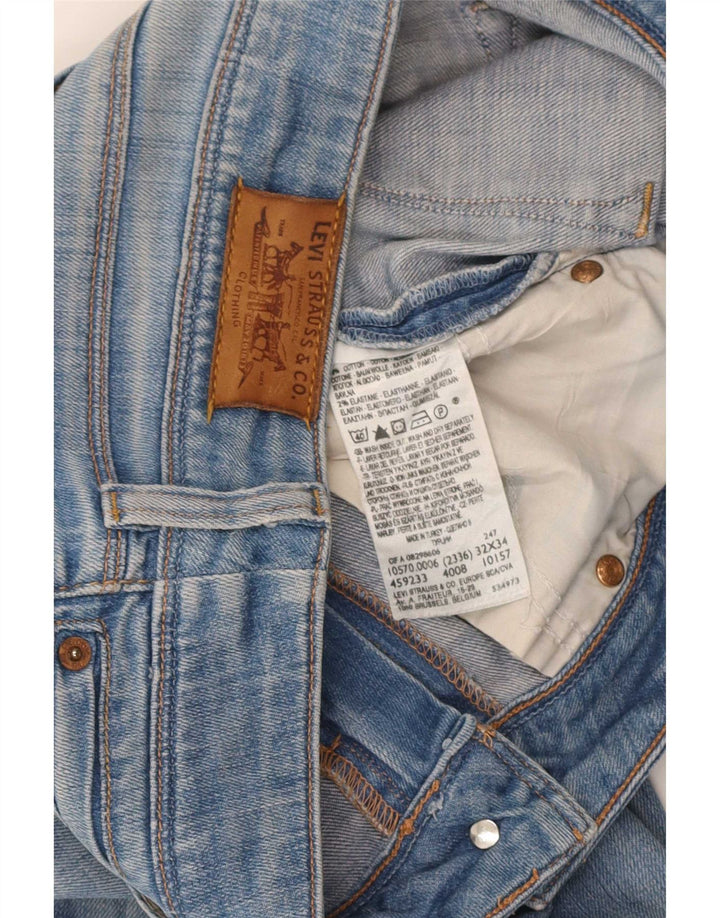 Damskie jeansy Levi's 570 Straight W34 L29 Niebieskie bawełniane