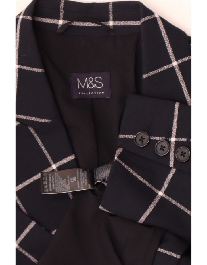 Marks & Spencer Damska marynarka UK 12 w średnią granatową kratkę