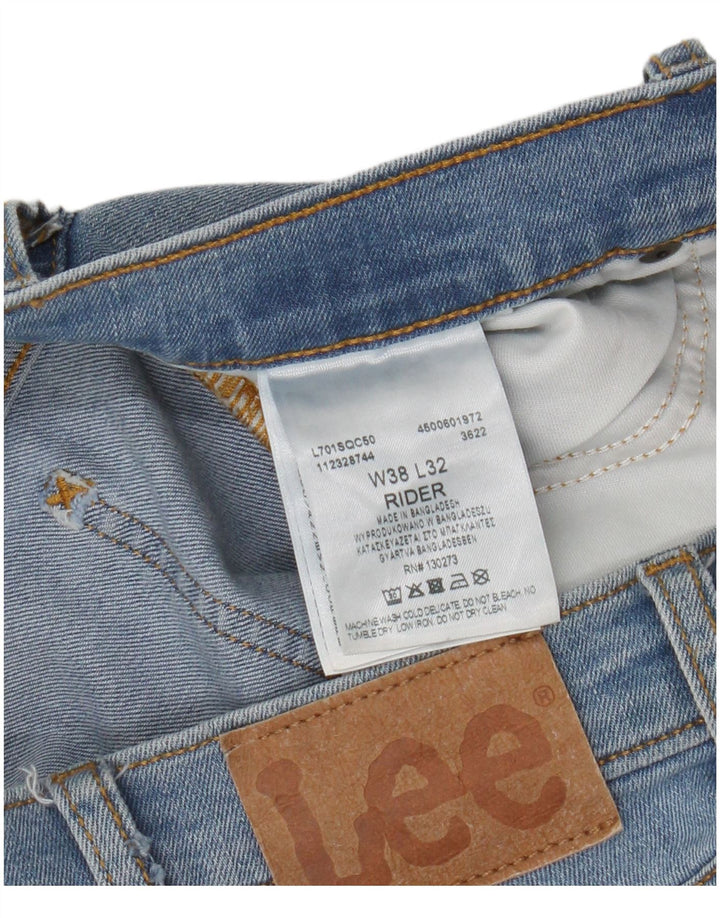 Męskie jeansy Lee Rider Slim W38 L32 Niebieskie bawełniane