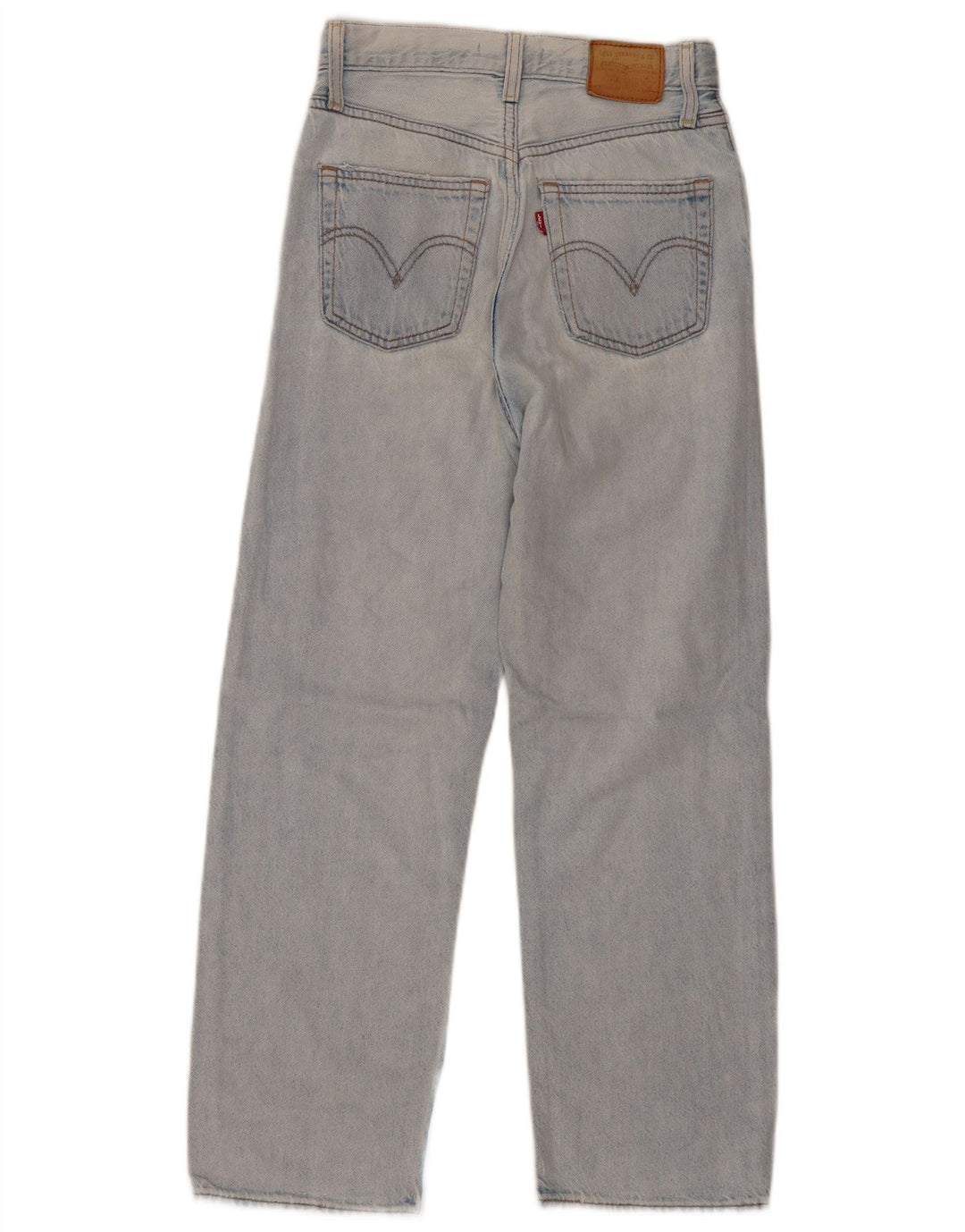 Damskie jeansy Levi's Ribcage Straight W24 L26 Niebieskie bawełniane