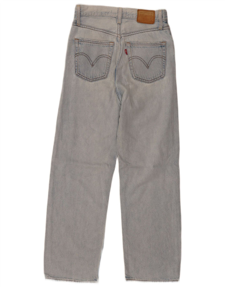 Damskie jeansy Levi's Ribcage Straight W24 L26 Niebieskie bawełniane