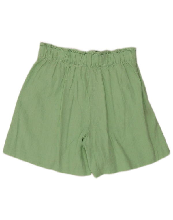 Marks & Spencer Damskie spodenki codzienne z wysokim stanem UK 10 Small W28 Zielony len
