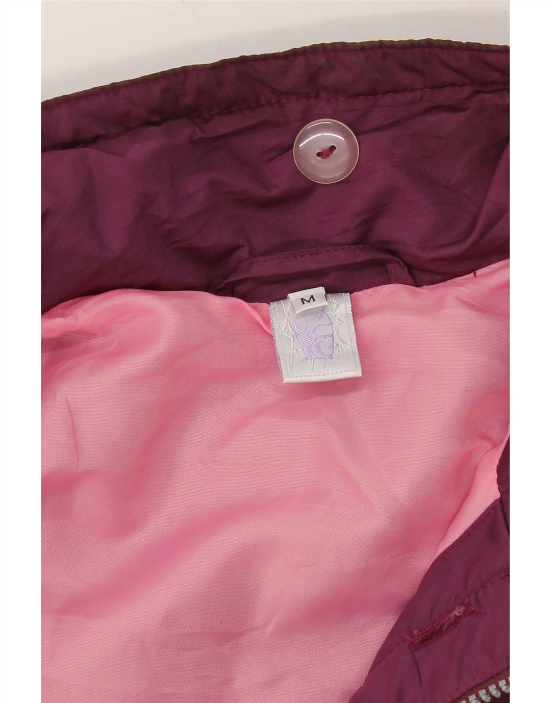 VINTAGE Mens Graphic Windbreaker Coat UK 38 Medium Pink Vintage Vintage and Second-Hand Vintage from Messina Hembry 