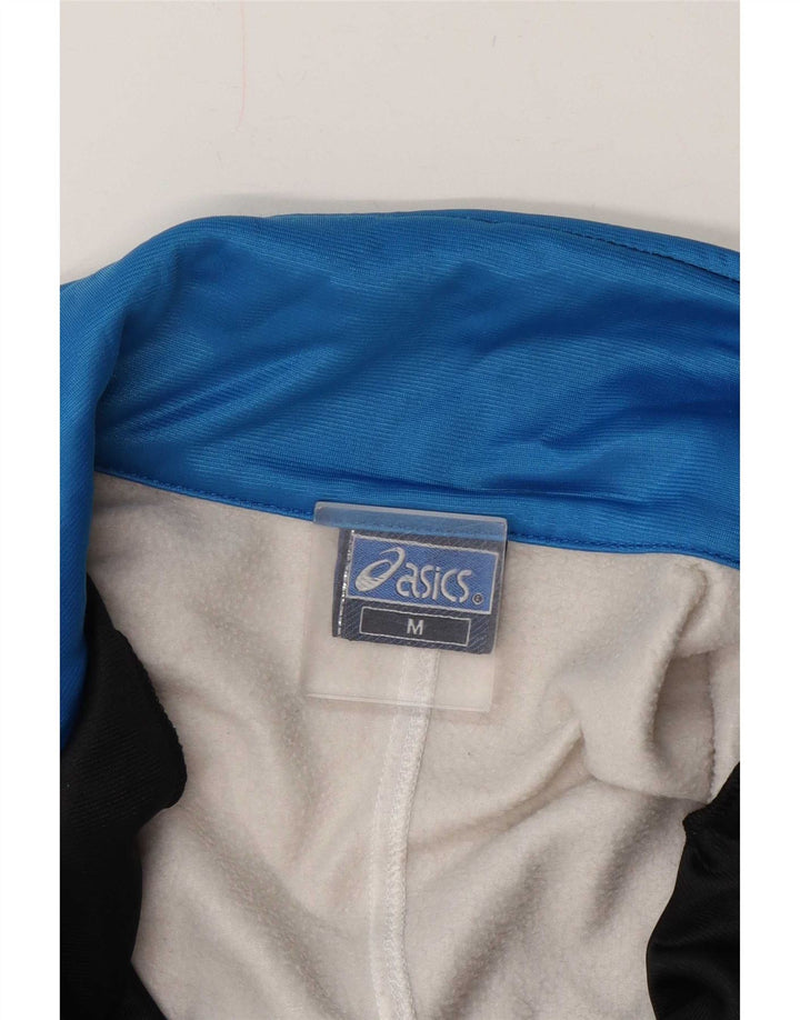 Męska kurtka dresowa Asics z grafiką, średnia czarna, z blokami kolorów