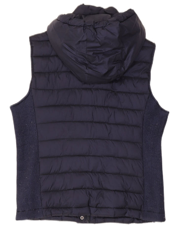 Damska wyściełana kamizelka z kapturem Superdry UK 18 XL, granatowa, nylonowa