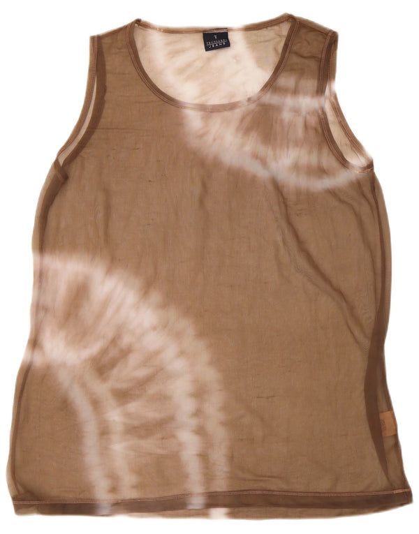 Damska kamizelka Trussardi Jeans Top UK 16 Large Beżowy Tie Dye Poliamid