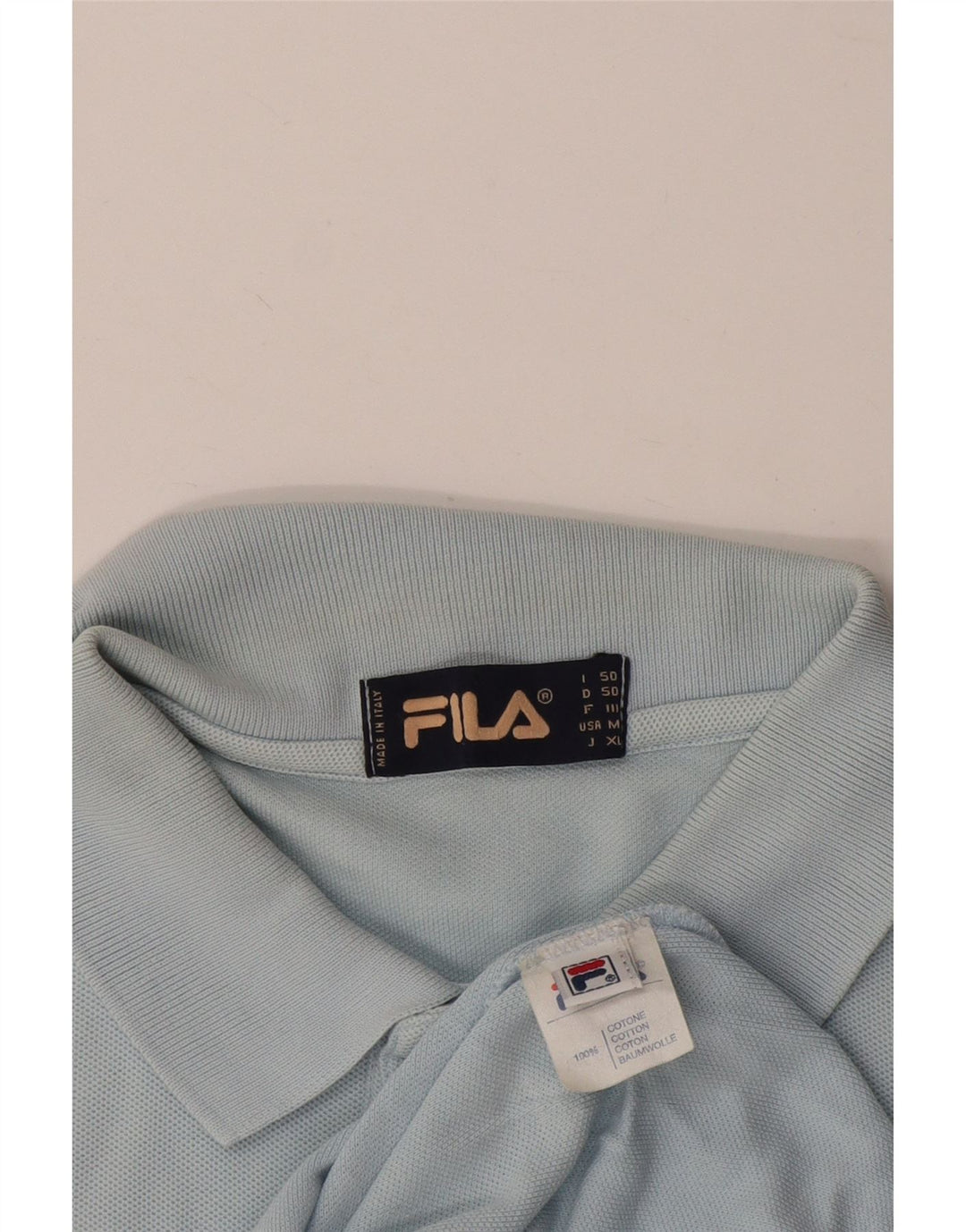 Męska koszulka polo FILA IT 50, średnia niebieska, bawełniana