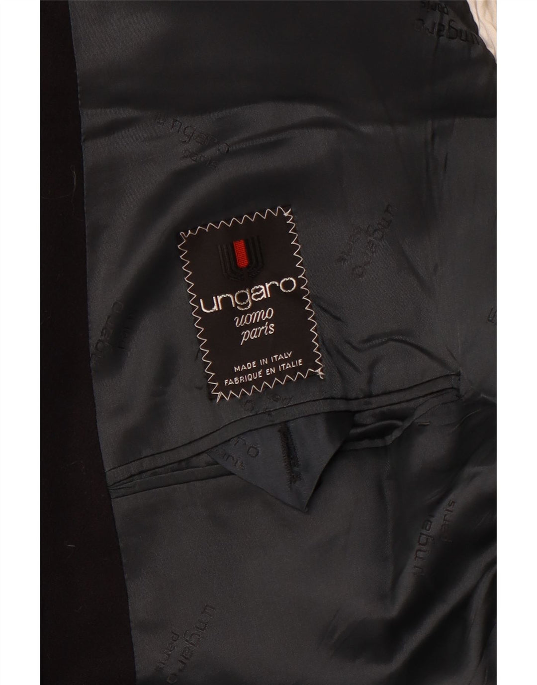 Męska marynarka dwurzędowa UNGARO UK 40, duża, granatowa