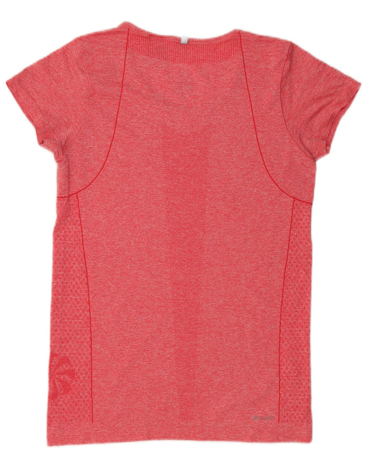 T-shirt damski Nike Dri Fit Top UK 12, średni czerwony, nakrapiany poliester