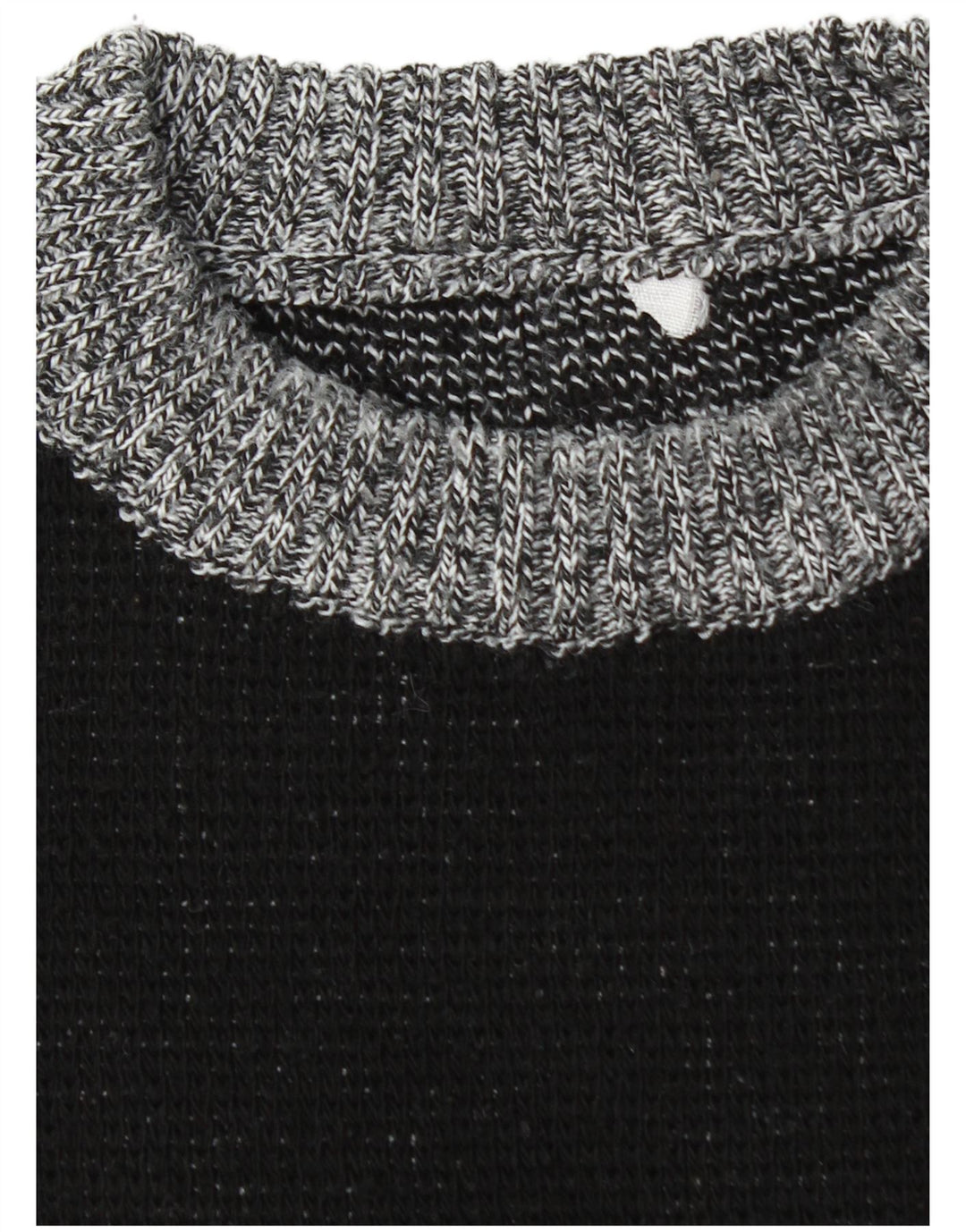 Męski sweter z okrągłym dekoltem w stylu VINTAGE, duży, szary, z blokami kolorów