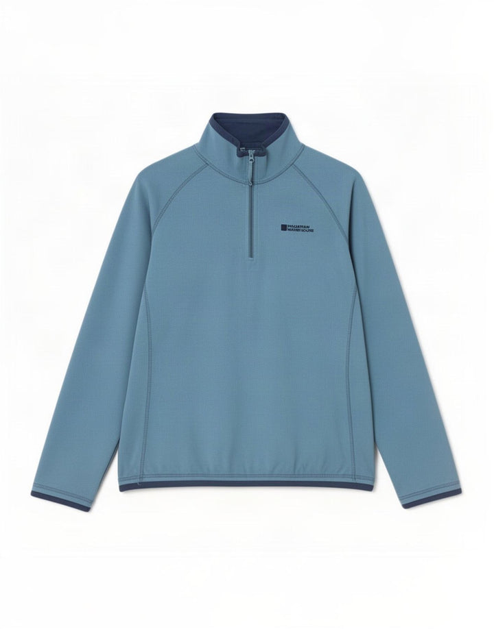 Damski sweter polarowy Mountain Warehouse z zamkiem błyskawicznym, UK 16, duży, niebieski poliester