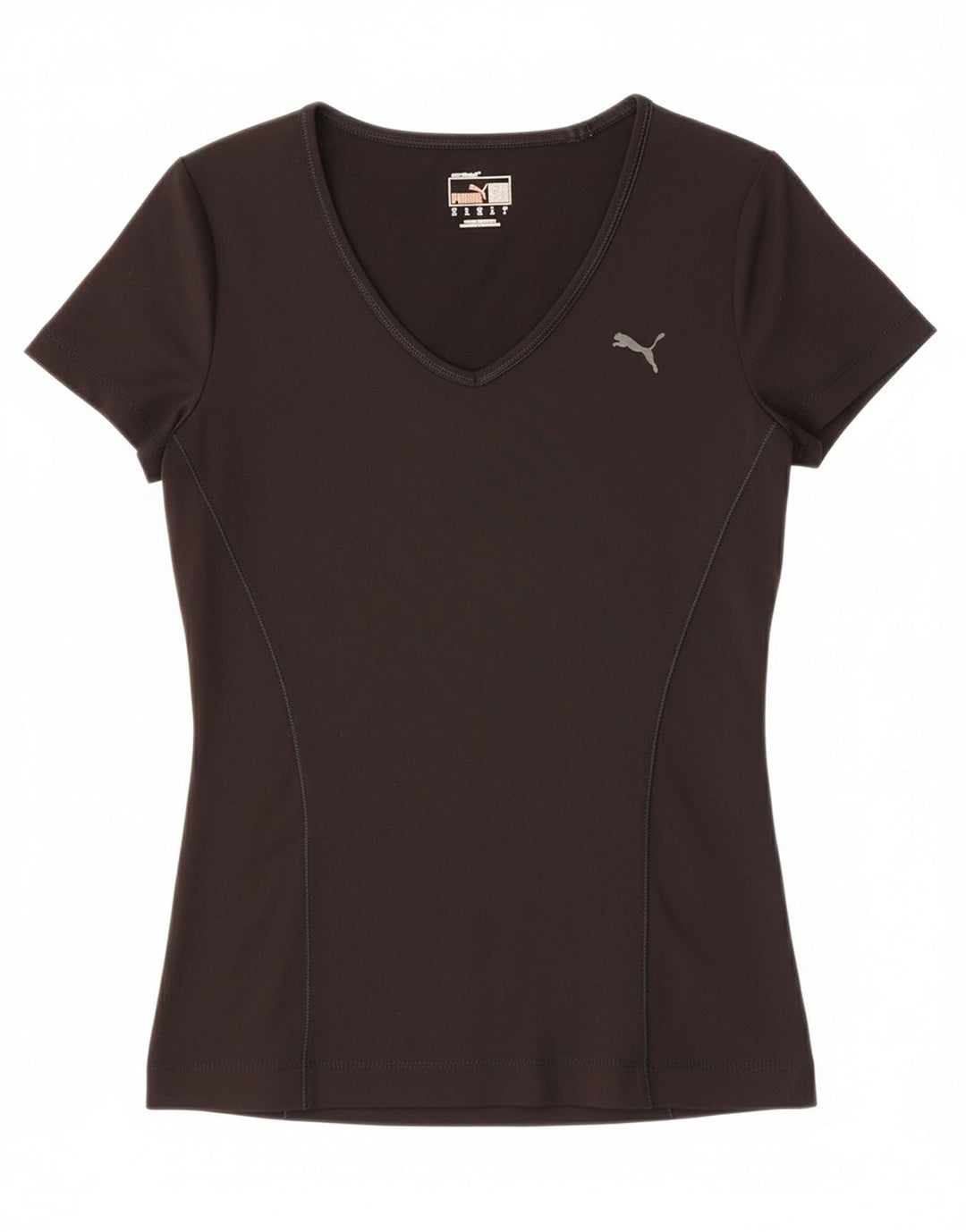 PUMA Womens T-Shirt Top UK 8 Small Black Polyester