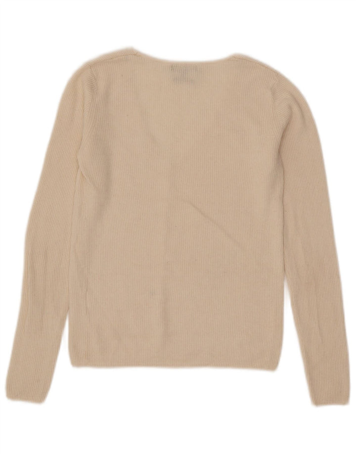 Sweter damski Massimo Dutti Crop Cardigan UK 8, mały, w kolorze złamanej bieli