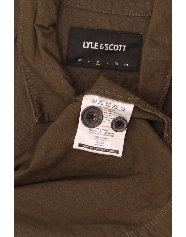 Koszula męska Lyle & Scott, średnia, bawełniana khaki