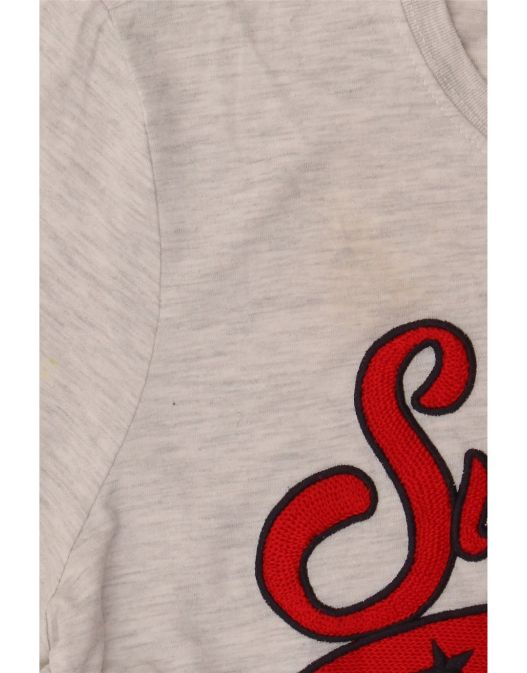 Damski T-shirt z grafiką Superdry Top UK 12, średnioszary, bawełniany