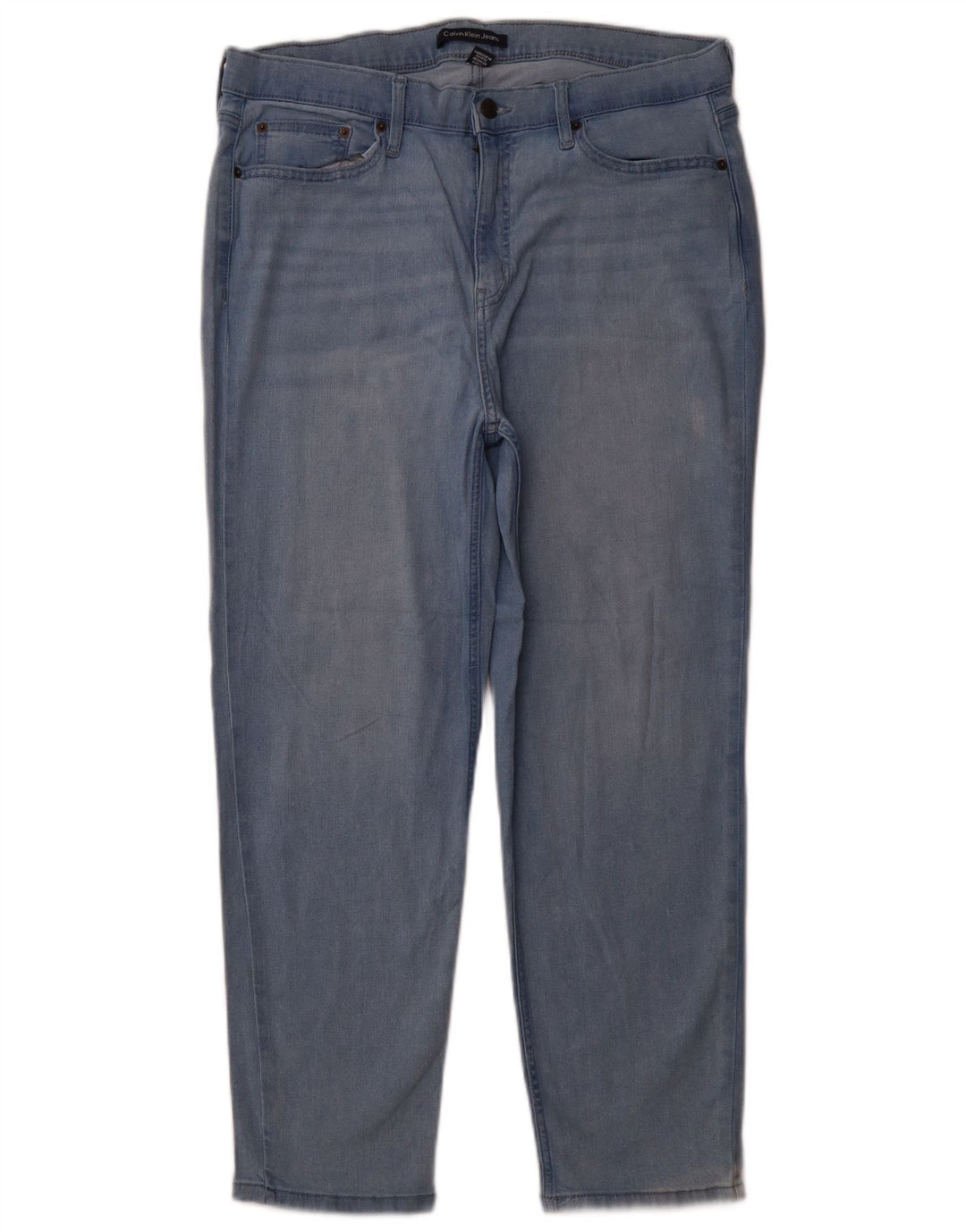 Damskie jeansy Calvin Klein Crop US 16 Large W33 L26 Niebieskie bawełniane