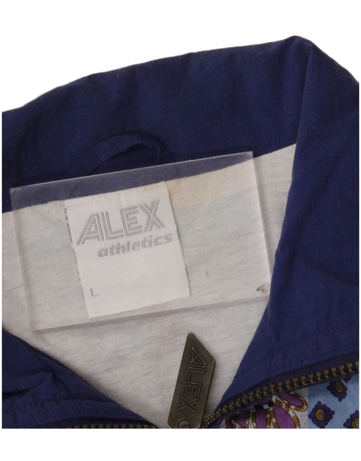 Męska kurtka dresowa Alex Athletics, duża, granatowa, geometryczna