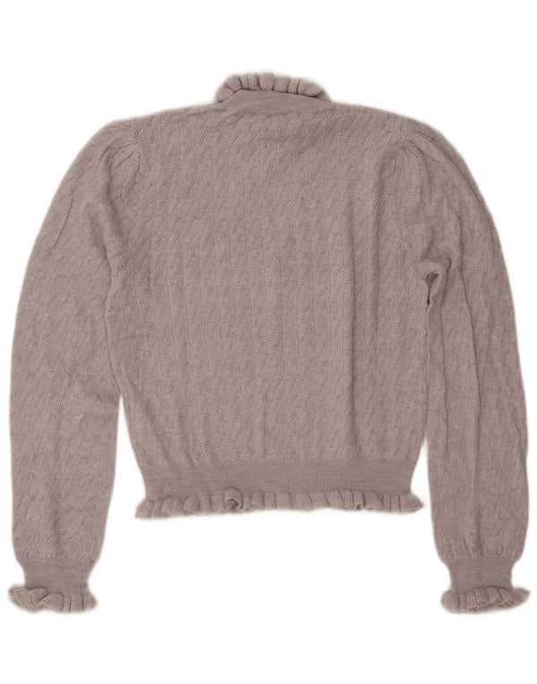 Damski sweter z golfem ZARA UK 14, duży, fioletowy nylon