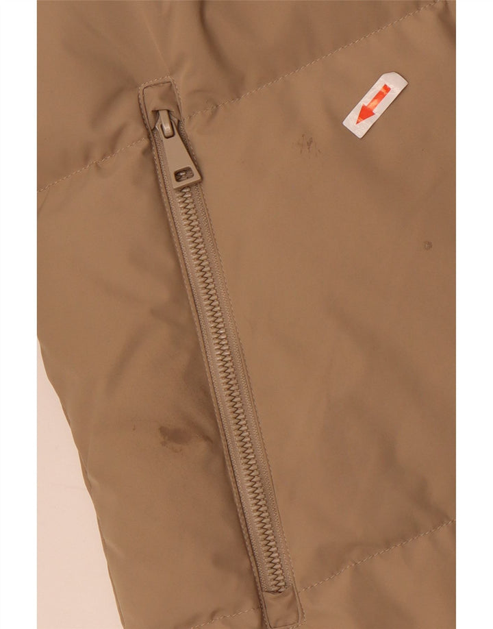 Damska kurtka z kapturem, oversize, wyściełana Massimo Dutti UK 6 XS, beżowy poliester