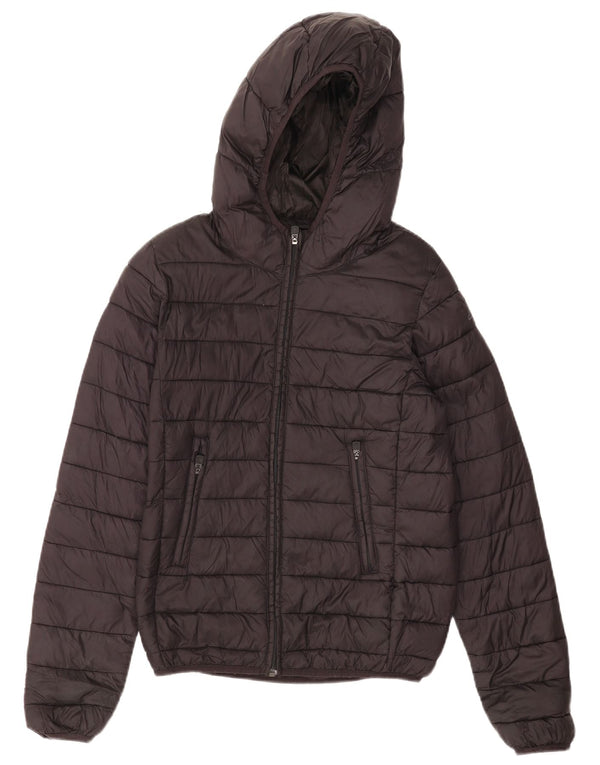 Damska wyściełana kurtka z kapturem Kappa UK 6 XS, czarny nylon
