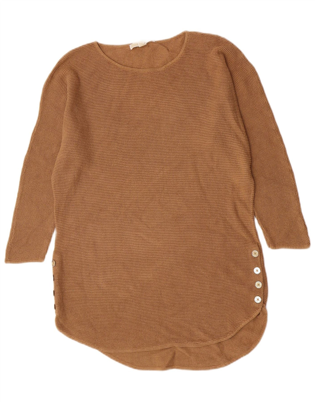 Damski sweter Michael Kors z dekoltem w łódkę UK 14 średni beż