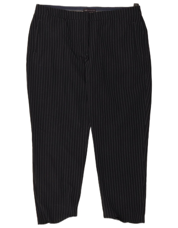 Spodnie Chino Marks & Spencer Damskie UK 20 2XL W38 L27 Granatowe Paski