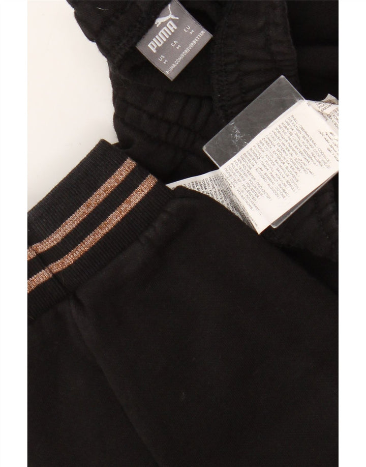 Damskie spodnie dresowe Puma Graphic Joggers UK 14 Średnie czarne bawełniane