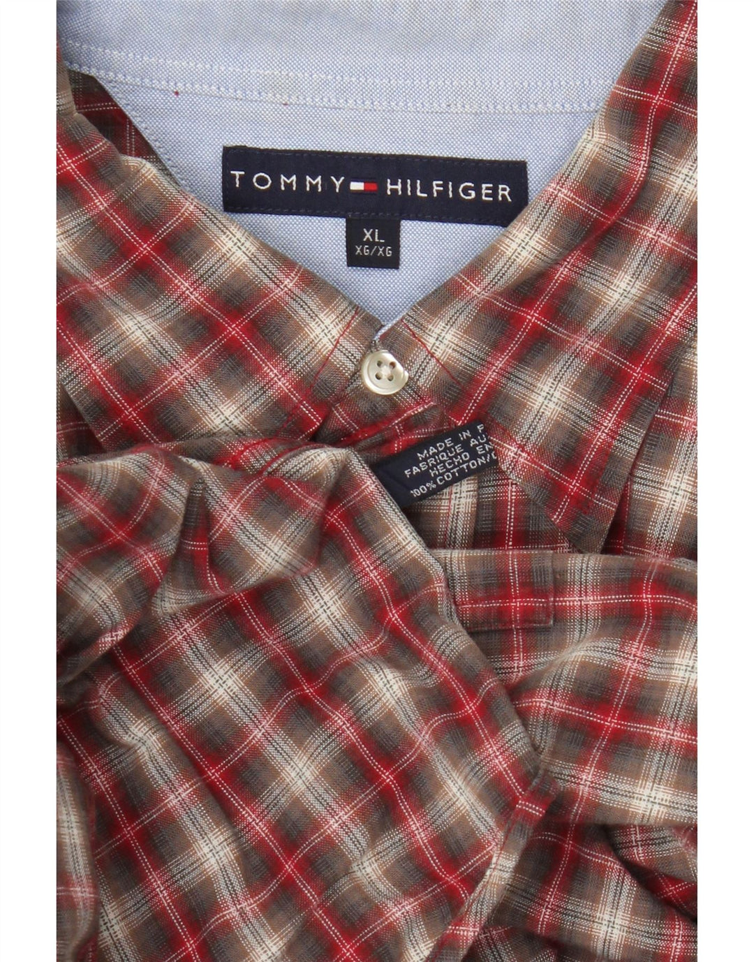 Koszula męska Tommy Hilfiger XL, bawełniana w czerwoną kratę