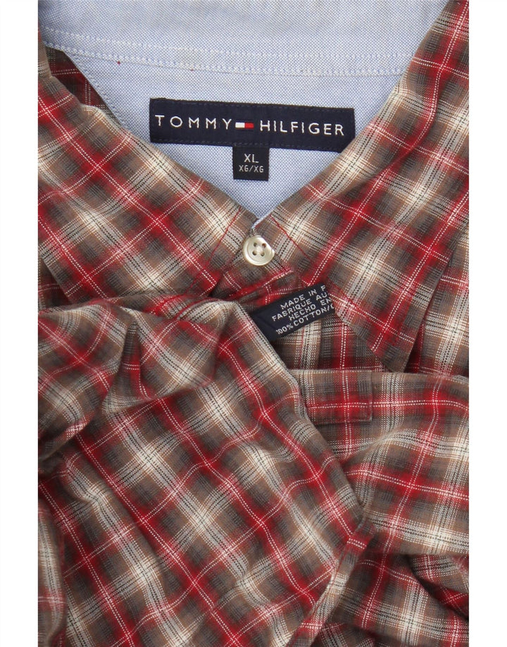 Koszula męska Tommy Hilfiger XL, bawełniana w czerwoną kratę