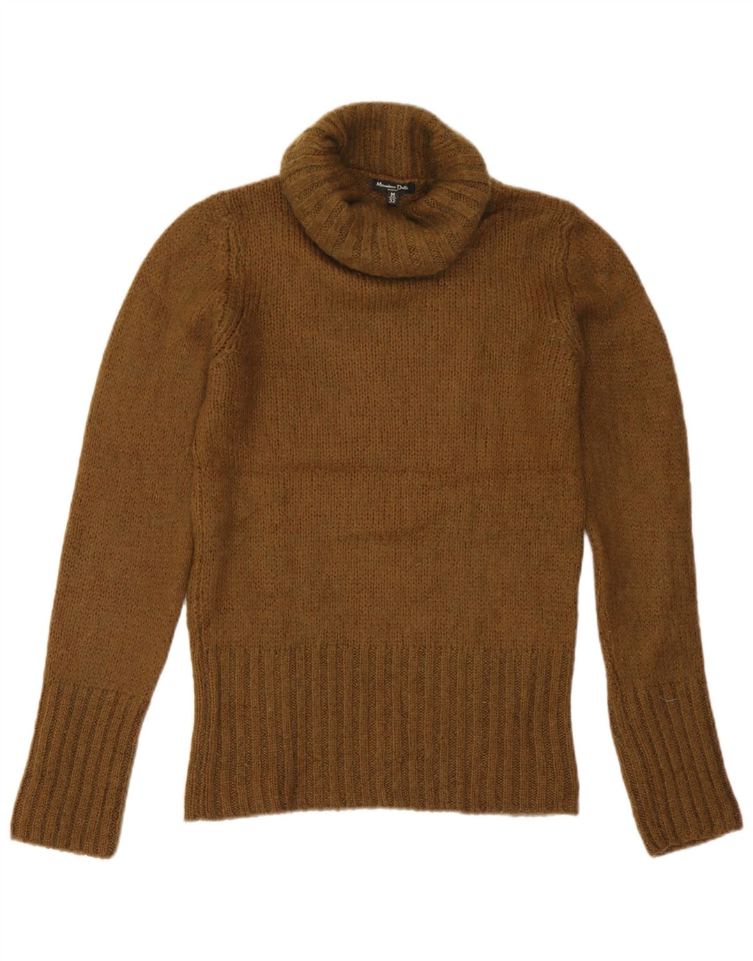 Sweter damski Massimo Dutti z wywijanym dekoltem UK 12, średni khaki, akryl