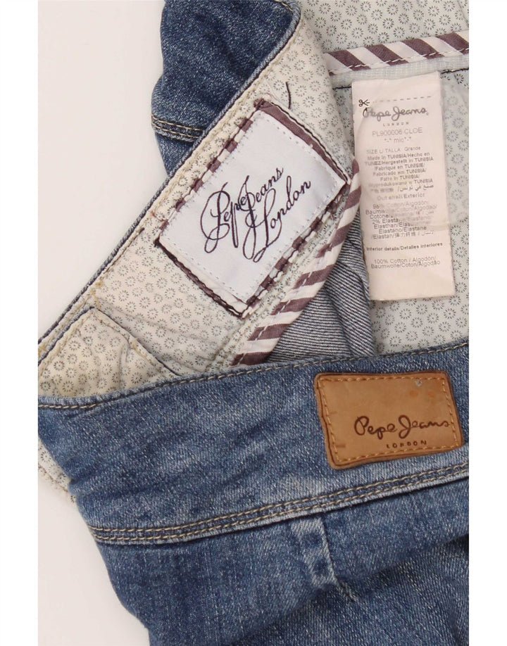 PEPE Jeans Damska mini spódniczka dżinsowa duża W32 niebieska bawełna
