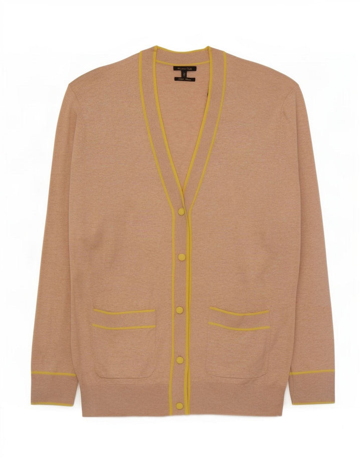 Sweter damski Massimo Dutti UK 12, średni beż, bawełna z plamkami