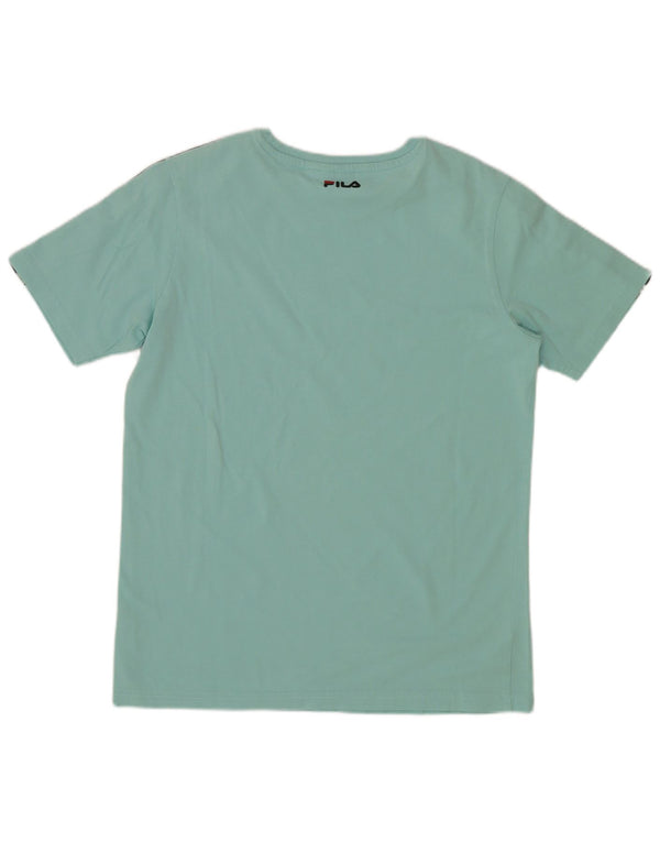 Chłopięcy T-shirt z grafiką Fila 13-14 lat, turkusowy blok kolorów