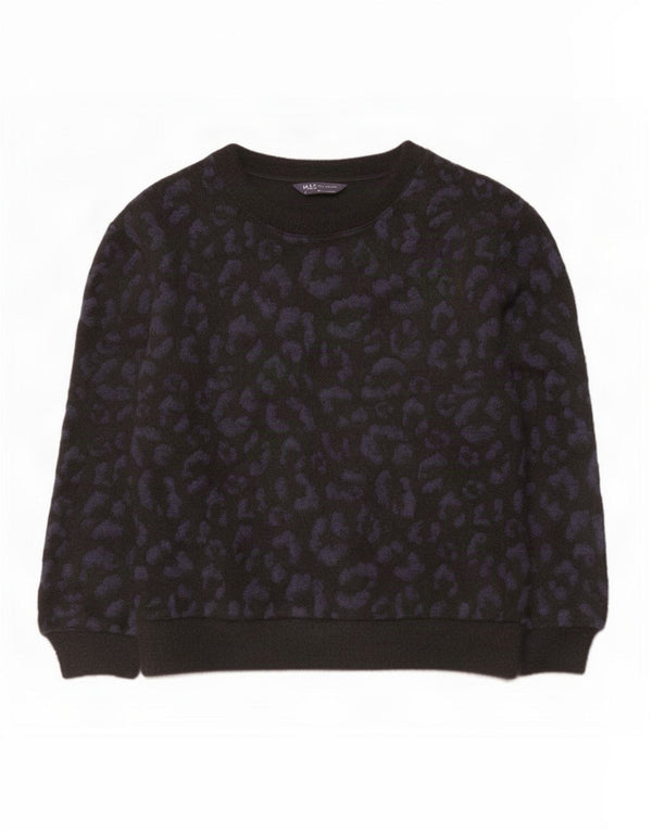 Marks & Spencer Damski sweter z dekoltem w łódkę, UK 10, mały, granatowy