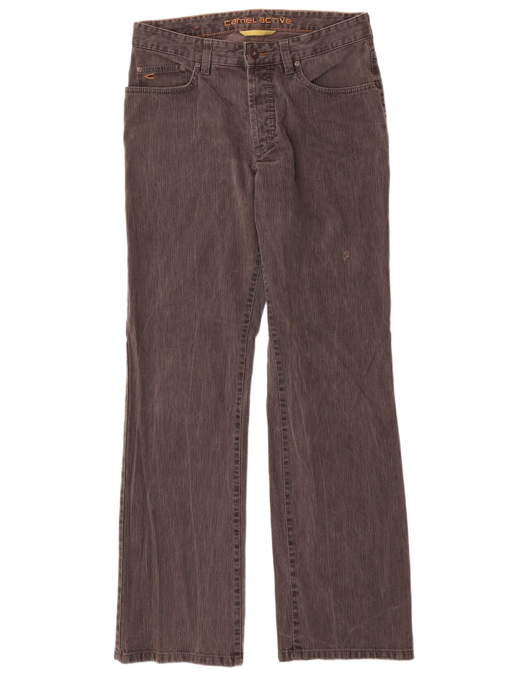 Camel Active Męskie spodnie typu bootcut W34 L34 Szara bawełna